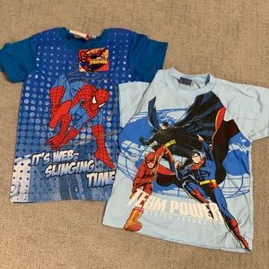 Set of two boys superhero shirts